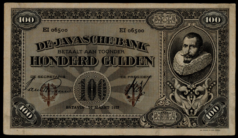 Banknotes Netherlands Oversea - Nederlands-Indië - 100 Gulden 16 maart 1927 J.P....