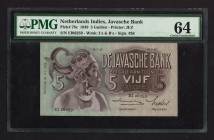 Banknotes Netherlands Oversea - Nederlands-Indië - 5 Gulden 28 juli 1939 Javanese Dancers, rev. type II (P. 78c / Mev. 140c / PLNI23.1d) - #EI 06259 -...