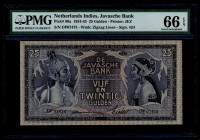 Banknotes Netherlands Oversea - Nederlands-Indië - 25 Gulden 3.1.1935 Javanese Dancers, type I (P. 80a / PLNI23.3a) - sign. Van Waveren/Wichers - PMG ...