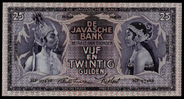 Banknotes Netherlands Oversea - Nederlands-Indië - 25 Gulden 25.5.1939 Javanese Dancers, type II (P. 80c / PLNI23.3c) - UNC (ex collection Toele)