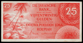 Banknotes Netherlands Oversea - Nederlands-Indië - 25 Gulden 1946 red (P. 92 / Mev. 152 / H-179a / PLNI29.3a) - VF+ (ex collection Vinkenborg)