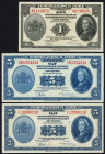 Banknotes Netherlands Oversea - Nederlands-Indië - 1 + 5 + 50 Gulden 1943 Wilhelmina "NICA" (P. 111 / PLNI28.2a, P. 113 / PLNI28.4b (3x), P. 116 / PLN...