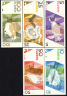 Banknotes Netherlands Oversea - Aruba - 5, 10, 25, 50 + 100 Florin 1.1.1990 Animals / Geometric forms with pre-Columbian Aruban art (P. 6-10 / PLAR2.1...