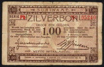 Banknotes Netherlands Oversea - Suriname - 1 Gulden 2.2.1920 Zilverbon / Silver Certificate (P. 99 / PLS8.2b / Van Elmpt S-9008) - #Pb 05240 - sign. R...