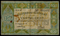 Banknotes Netherlands Oversea - Suriname - 50 Cent 1.8.1920 Silver Certificate / Zilverbon (PLS9.1a1 - P. 101 / Van Elmpt S-9010) - Staal/Van de Stadt...