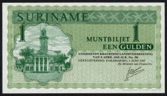 Banknotes Netherlands Oversea - Suriname - 1 Gulden Muntbiljet / Treasury note 1.6.1967 (P. 116a / PLS17.1c) - #CR 080652 - sign. J.P. Pengel - UNC (e...