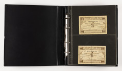 Banknotes Netherlands and Oversea in albums - Netherlands - Album banknotes NL among which 1 Gulden 1918, 10 Gulden Arbeid & Welvaart, 20 Gulden 1926 ...