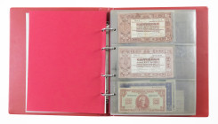 Banknotes Netherlands and Oversea in albums - Netherlands - Collection aw. 10 Gulden 1915, 25 Gulden 1940-1944-1949, 50 Gulden 1941 Replacement, 50 Gu...