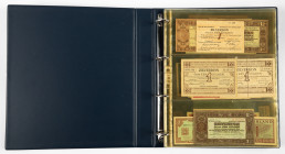 Banknotes Netherlands and Oversea in albums - Netherlands - Interesting collection of all 1 Gulden notes Netherlands + Overseas among which 1 Gulden 1...