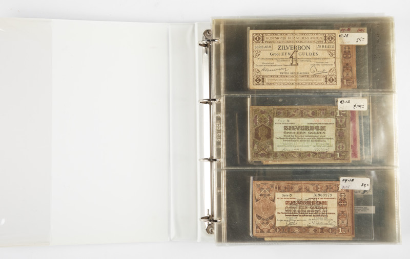 Banknotes Netherlands and Oversea in albums - Netherlands - Album banknotes Neth...