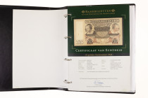 Banknotes Netherlands and Oversea in albums - Netherlands - Collection among which 50 Gulden 1941 Oestereetster, 20 Gulden 1926 Roerganger, 100 Gulden...