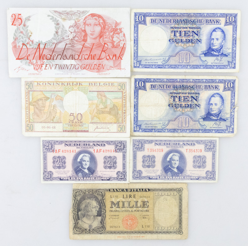Banknotes Netherlands and Oversea in boxes - Netherlands - Small box banknotes N...