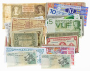 Banknotes Netherlands and Oversea in boxes - Netherlands - Netherlands, Indonesia & Dutch Indies in small box aw. 100 Gulden 1992, 25 Gulden 1989 etc.