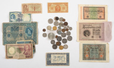 Banknotes Netherlands and Oversea in boxes - Netherlands - Small box banknotes Netherlands and world among which 20 Gulden 1955 Boerhaave, Germany inf...