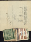 Banknotes Netherlands and Oversea in boxes - Dutch Indies / Indonesia - Small lot Neth. East Indies money reform - Sjaffrudin cuts: 10 Gulden 1929+193...