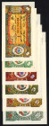 Word Banknotes - Albania - 1, 5, 10, 50, 100, 500 Lek 1953 (P. Fx 4, 5, 6, 7, 8, 9) - total 6 pcs. - aUNC