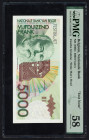 Word Banknotes - Belgium - 5000 Francs ND (1982) Zenobe Gramme Test Note (P. unlisted) - PMG Gem Uncirculated 66 EPQ.