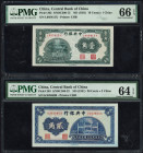 Word Banknotes - China - Republic - Lot of 4 graded notes; 10 Cents ND (1931) (P. 202) - PMG 66 EPQ, 20 Cents ND (1931) (P. 203) - PMG 64 EPQ, 1 Jiao ...