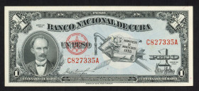 Word Banknotes - Cuba - 1 Peso 1953 J.Mari at lower left (P. 86) - Total 5 pcs. - UNC.