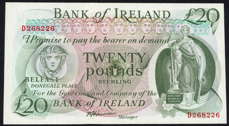 Word Banknotes - Northern Ireland - 20 Pounds ND (1985) Bank of Ireland (P. 67Ab...