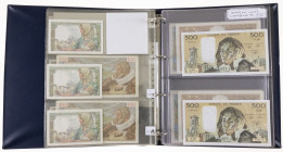 Banknotes world in albums - France - Album banknotes France P. 94, 95, 96, 99, 102, 151, 152, 153 and 156, all consecutive series - Total approx. 23 p...