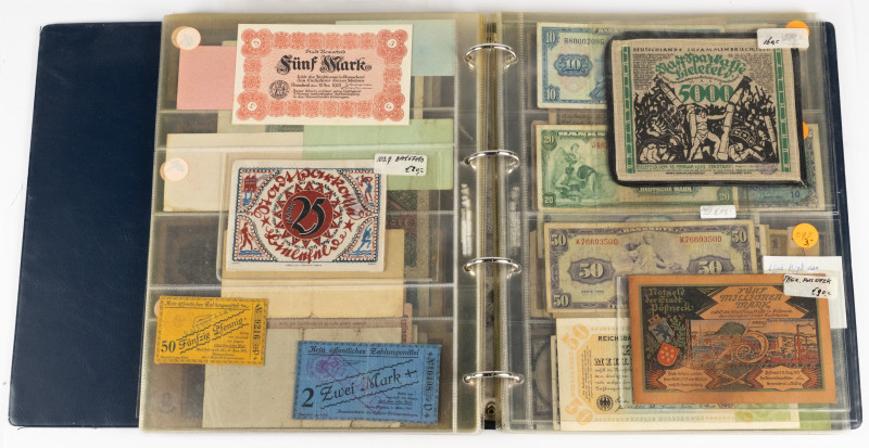 Banknotes world in albums - Germany - Nice lot mainly Germany including Bielefel...