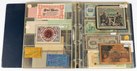 Banknotes world in albums - Germany - Nice lot mainly Germany including Bielefeld, Possneck, POW etc. added some world aw French Assignats. Total appr...