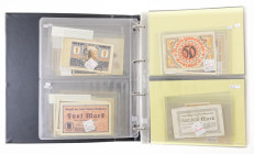 Banknotes world in albums - Germany - Collection with better German Notgeld/Emergency money including Bielefeld etc. approx. 200 pcs.