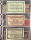 Banknotes world in albums - Germany - Emergency Notes - Emergency Goldmark Money (notgeld) collection in album holding over 120 different pieces. To b...