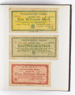 Banknotes world in albums - Germany - Emergency Notes - Album holding 42 interesting pieces, mostly from the Millionen series 1923.