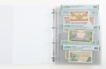 Banknotes world in albums - Indonesia - Collection Indonesia including P. 32, 49, 76*, 61, 66, 68, 83, 79, 89*, 92a, 93a, 94a, 155c, 95, 117, 132a, 13...