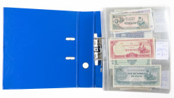Banknotes world in albums - World - Collection aw Burma, Cambodia, China, Congo, Hong Kong, Indonesia, Italy, Singapore, Russia etc. - Total approx 35...