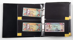Banknotes world in albums - World - Dealer Stockbook by alphabet holding over 250 mainly UNC World Currency from Jamaica to Luxembourg, different year...