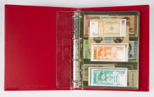 Banknotes world in albums - World - Collection of mainly UNC world currency aw. Mongolia, Georgia, Azerbaijan, Turkmenistan, Kazakhstan, Iran, Syria, ...