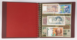 Banknotes world in albums - World - Collection of mainly UNC world currency aw. France, UK, Scotland, Guernsey, Gibraltar, DDR, IOM, Switzerland, Belg...