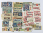 Banknotes world in boxes - Austria - Cookie box with Austrian Banknotes incl. many 10 Kronen 1919 (P.51), 20 Kronen 1919 (P.53), etc., some consecutiv...