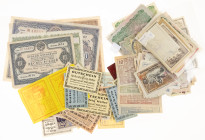 Banknotes world in boxes - Austria - Lot of better and more rare Austrian Notgeld/Emergency issues. To be checked intensively. Added some Russian Loan...