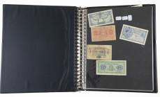 Banknotes world in boxes - Belgium - Impressive collection aw. 50 Francs 1956 (P. 133), 5 Francs 1918 (P. 75), 50 Francs 1924 (P. 68), 100 Francs 1913...