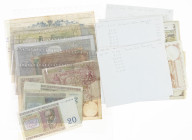 Banknotes world in boxes - Belgium - Collection Belgian notes with detailed dates & signatures in white box.