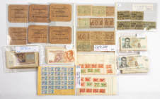 Banknotes world in boxes - Belgium - Small lot banknotes Belgium among which emergency money, taxes fiscales, etc. - Total 178 pcs.