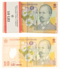 Banknotes world in boxes - Romania - 10 Lei (ND 2010) Bundle of 88 sequential notes (P. 119c) - UNC