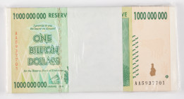 Banknotes world in boxes - Zimbabwe - 1 Billion Dollars 2008 (P. 83) - Bundle of 100 consecutive pieces - UNC.