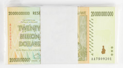 Banknotes world in boxes - Zimbabwe - 20 Billion Dollars 2008 (P. 86) - Bundle of 100 consecutive pieces - UNC.
