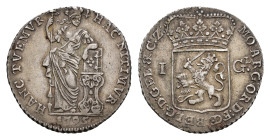 Bataafse Republiek (1795-1806) - Gelderland - 1 Gulden 1795 (Sch. 89 / Delm. 1178) - 10.48 gram - VF+, ex collection Vinkenborg