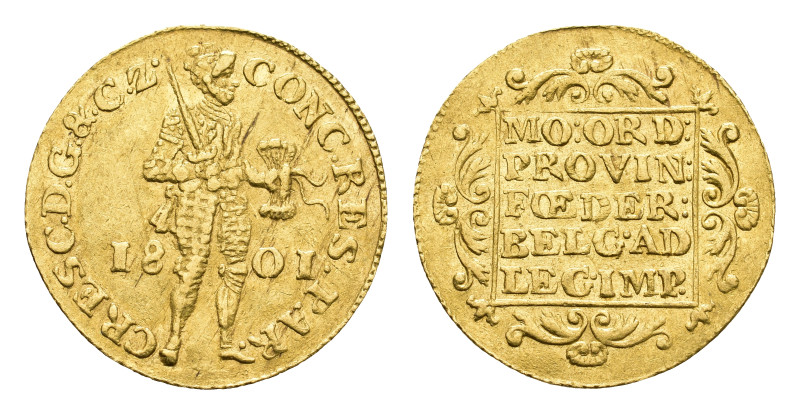 Bataafse Republiek (1795-1806) - Gelderland - Gouden Dukaat 1801 (Sch. 17 / Jase...