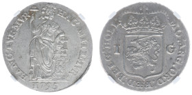 Bataafse Republiek (1795-1806) - Holland - 1 Gulden 1795 (Sch. 91a / Delm. 1179) - obv. cleaned - NGC UNC Details (8361113-001)