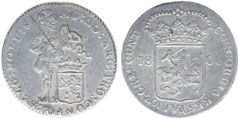 Bataafse Republiek (1795-1806) - Holland - Zilveren Dukaat 1800 mm. Star - Enkhu...