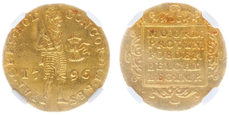 Bataafse Republiek (1795-1806) - Holland - Gouden Dukaat 1796 Dordrecht (Sch. 20...