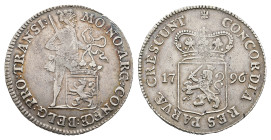 Bataafse Republiek (1795-1806) - Overijssel - Zilveren Dukaat 1796 mm. Eagle, reeded edge (Sch. 76 RR / CNM 2.38.74 / Delm. 988 R2) - 27.60 gram - VF ...