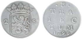 Bataafse Republiek (1795-1806) - Utrecht - Dubbele Wapenstuiver 1799 reeded edge (Sch. 105) - VF